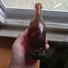 HARRISBURG,PA AMBER EARLY 1900 SCRIPT COCA COLA STRAIGHT SIDE COKE BOTTLE picture