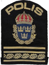 SWEDEN Polis SWEDISH Police Patch Police Badge Circa 90s SWEDEN Polis picture