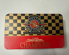 Winston Cup Series NASCAR 25th Anniversary Champions Advertising Tin Red/Black picture