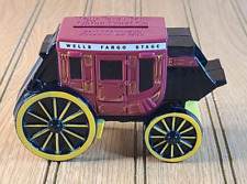 1998 Wells Fargo Stage Coach Coin Bank Cast Iron Without Key picture