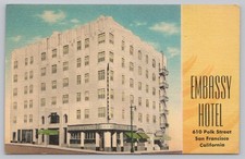 Embassy Hotel, 610 Polk Street, San Francisco CA California Postcard 1954 picture