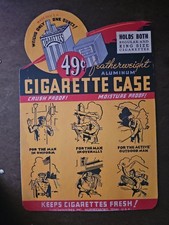 Vintage 1940's - 1950's  Store Counter Display Alluminum Cigarette Case Advertis picture