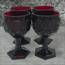 Avon Ruby Red 1970’s Cape Cod Large Water/Wine Goblets picture