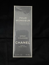 Rare NIB VTG 1980’s CHANEL Pour Monsieur Spray Cologne Paris, New York 3.2 Fl Oz picture