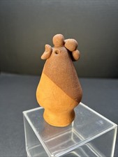 Artisan Made Red Clay Pottery Rooster Chicken Figurine Marked picture