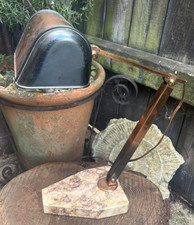 Vintage desk lamp working French Art Deco 1930/40's marble copper Fare lighting picture