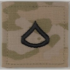 Private First Class (PFC) OCP Rank Patch - Hook Fastener - Army Combat Uniform picture