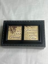 Sankyo Music Box That's What Friends Are For Wood With Glass Photo FAST Shipping picture