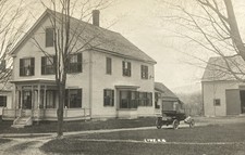 1915 Lyme NH Boarding House Inn With Car And Barn RPPC Postcard picture