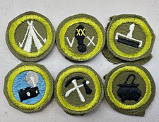 Vintage 1940s-60s Boy Scouts Lot of 6 Skill Merit Patches/Cloth Badges NOS   OBO picture
