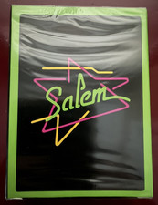 VINTAGE SALEM CIGARETTES PLAYING CARDS. FACTORY SEALED Green/black Neon picture
