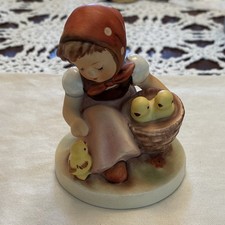 Vintage Goebel Hummel Chick Girl Porcelain Figurine W. Germany 4
