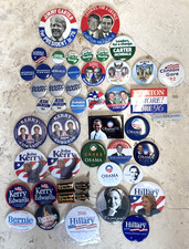DEMOCRATIC PRESIDENTIAL LAPEL BUTTONS PINBACK PINS 1976-2016 RARE CARTER PEANUT picture