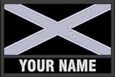 Custom Tactical Name Patches Scotland Flag Embroidered Military Sew Iron Hook On picture