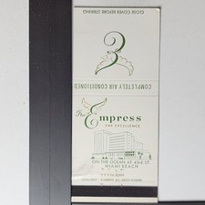 The Empress Miami Beach Vintage Air Conditioned Hotel Matchbook picture