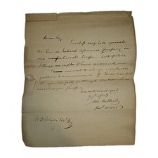 1826 Letter by Justice Samuel Hubbard to Boston Lawyer W.D. Sohier – Early... picture