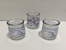 Vintage Yoplait OUI Glass Yogurt Jars - Lot of 3 picture