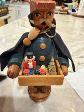 Vintage Expertic Erzgebirge Toy Vendor Wood incense Smoker GDR Germany 7” picture