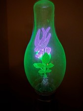 Vintage Duro-Lite Flower-Lites Bird & Bouquet Neon Light Bulb - Blue #8869 picture