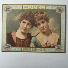 Spicer Stove Co Providence RI Trade Card Model Ranges Stoves Victorian Antique picture