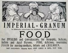 Vintage Print Ad Imperial Granum Food Child Cereal Art John Carle 1895  picture