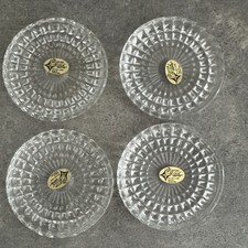 Vintage 24% Lead Crystal Set of 4 Coasters Made In Yugoslavia New picture