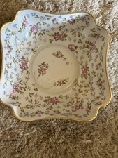 VTG LIMOGES France Made For I Magnin Scalloped Edges Rose Chintz Porcelain Bowl picture