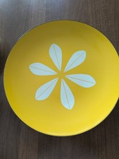 Cathrineholm Norway Yellow Lotus Enamel Plate MCM Scandinavian Vintage Excellent picture