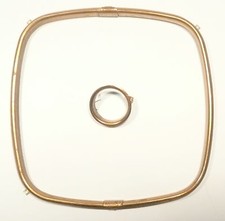 vintage* PARMAK BATTERY 8 TUBE RADIO part: BRASS TRIM PACKAGE - DIAL & CAT'S EYE picture