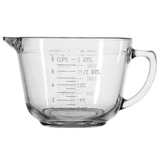 Anchor Hocking Batter Bowl, 2 Quart Glass Mixing Bowl Clear picture