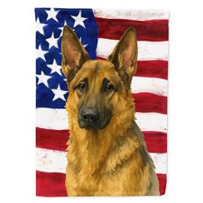 Carolines Treasures WDK6098CHF 40 x 28 in. Sable German Shepherd American Fla... picture