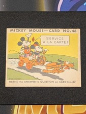1935 Walt Disney Mickey Mouse Bubble Gum #48 • Type 2 • Service A La Carte picture