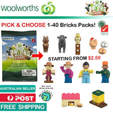 Woolworths Bricks Farm | Pick Choose Brick Animal Set, Character, Fruit & Crates picture