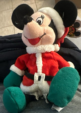 Disney vintage Minnie Mouse Mrs. Santa Plush Toy - Disney Franchise Character 7’ picture
