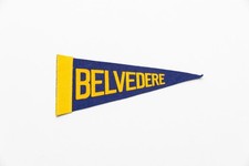 Vintage Belvedere Souvenir Mini Felt Pennant 8.5