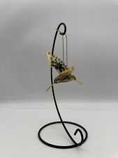 Decorative Hanging Floral Gold Hummingbird Figurine picture
