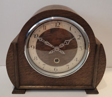 Antique Early 20th Century c1930’s English “Enfield” Oak Chimeless Mantel Clock picture