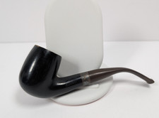 Vintage Thompson Italy Bent Tobacco Smoking Pipe Black Briar Estate Pipe picture