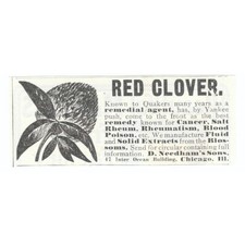 D. Needham's Sons Red Clover Chicago c1905 Original Advertisement AE7-SA1 picture