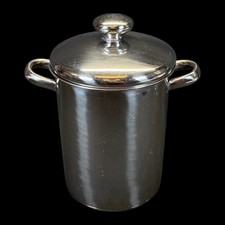 vintage 18/10 Edelstahl Ice Bucket Chrome Lid Germany Style 11