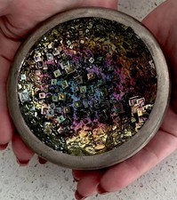 Large Bismuth Round Spiritual Bowl Specimen AAA  Meditation Healing Ships Fast picture