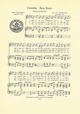 COLUMBIA UNIVERSITY Original Vintage Song Sheet w/School Seal c1937 