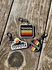 Custom Made Retro Toyota Keychain set Includes all 3 picture