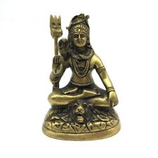 Handcrafted Brass India God Lord Shiva Siva Holding Trishul Statue 4