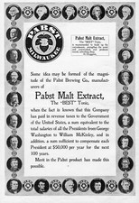 Pabst Brewing Company Manufacturers Of Pabst Malt Extract, Antique Advertisement picture