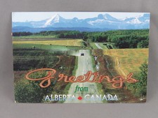 Vintage Postcard - Greeting From Alberta Dirt Road Pickup Truck - Kolor Kard picture