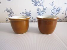 Pair HALL Light Brown CUSTARD/RICE  BOWL/DISH  351 1/2  Made in USA picture