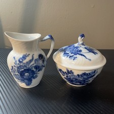 Royal Copenhagen Blue Flowers Creamer and Covered Sugar picture