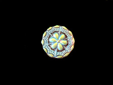 27mm Czech Crystal Purple Iridescent Glass Lacy Buttons # B563 picture