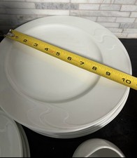 Set of 6 Rosenthal Studio-linie Asymmetria White Porcelain Dinner Plate 10-3/8